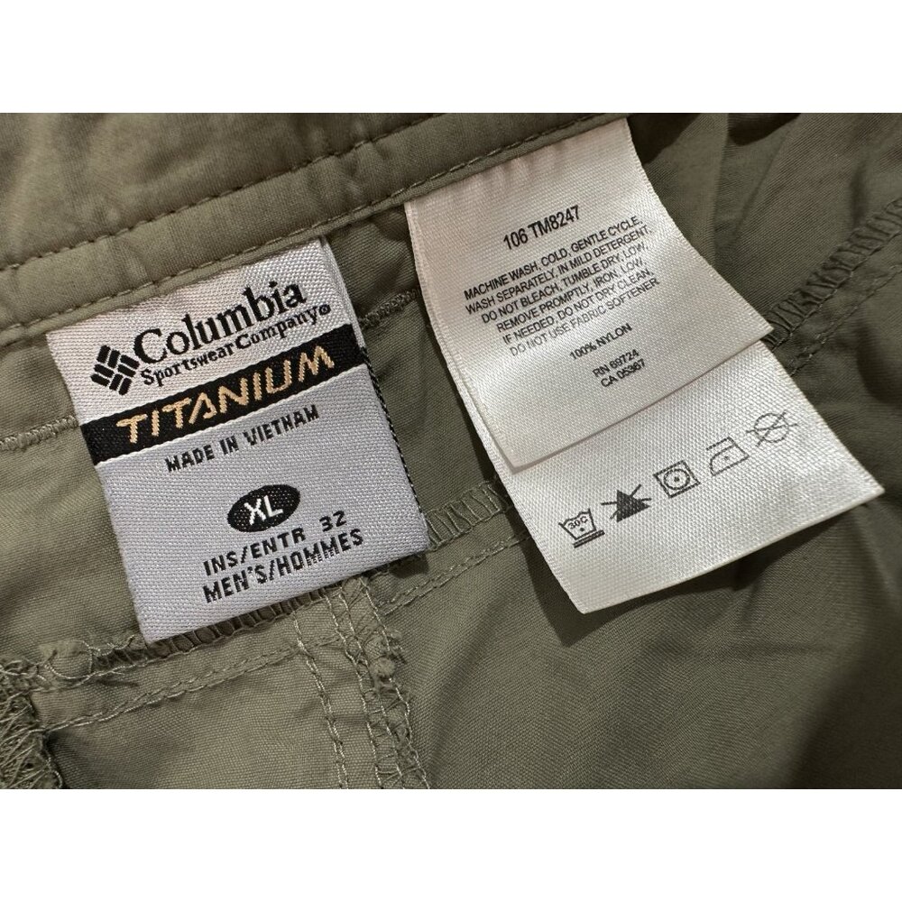 Columbia Pants Mens XL Oversized Titanium Packable Convertible Outdoor y2k - Picture 2 of 16